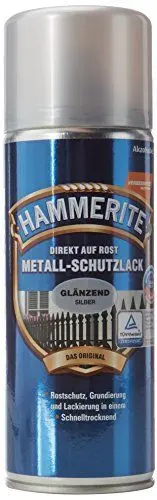 Produktbild: Hammerite Metallschutzlack Spray Glänzend, Silber, 400 ml