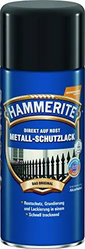 Produktbild: Hammerite Metallschutzlack Spray Glänzend, Schwarz, 400ml