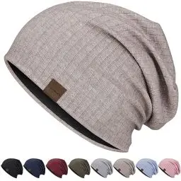 Produktbild: HAMUNI Slouchy Beanie Hip-Hop Weiche Leichte Laufende Beanie Mütze Atmungsaktivität Erwachsene Zwerg Hüte Chemo Cap Schädel Cap für Herren Damen