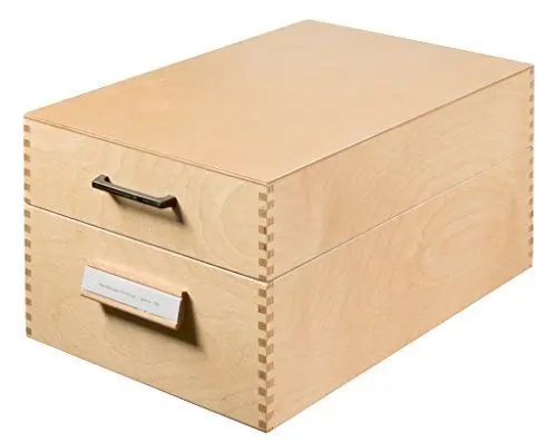 Produktbild: HAN Holz-Karteikasten für 1500 DIN A5 quer Karteikarten inkl. 1 Metallblattstütze, mit Beschriftungsfeld und Metallboden, FSC zertifiziertes Holz, hochwertige premium Qualität, 1005, Naturholz