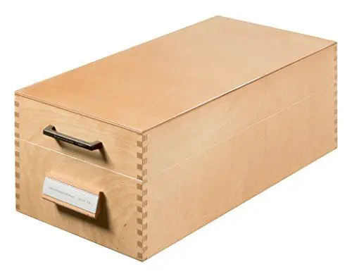 Produktbild: HAN Holz-Karteikasten für 1500 DIN A6 quer Karteikarten inkl. 1 Metallblattstütze, mit Beschriftungsfeld und Metallboden, FSC zertifiziertes Holz, hochwertige premium Qualität, 1006, Naturholz