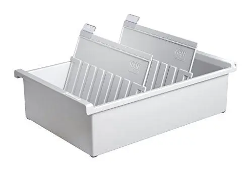 Produktbild: HAN 955-0-11 Karteitrog max. Anzahl der Karten: DIN A5 quer, Lichtgrau, für 1.300 Karten