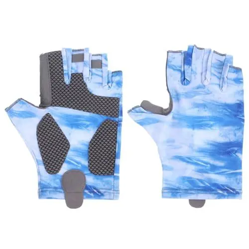 Produktbild: HANABASS 1 Paar Angelhandschuhe Uv-Schutz Fingerlose Handschuhe Fahrhandschuhe Segelhandschuhe Für Kajakfahren Rudern Segeln Kanufahren Paddeln Bootfahren