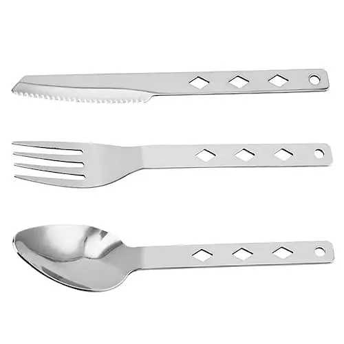 Produktbild: HANABASS 1satz Faltbares Campingbesteck Teiliges Edelstahl-küchenutensilien Mit Löffel Und Messer Für Outdoor-aktivitäten Leicht Tragbar Und Wiederverwendbar Für Camping Picknick Und