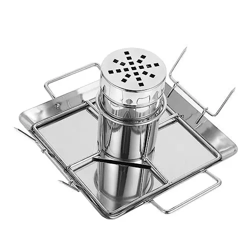 Produktbild: HANABASS 1 Stück Grillhähnchenplatte Hähnchenbratgestell Grillgrill Außengrillgestell Outdoor Camping Grillgestell Praktisches Grillgestell Edelstahl Grillgestell Grillplatte