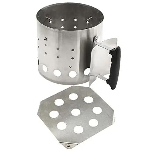 Produktbild: HANABASS 1satz Edelstahl Grillkamin Mit Luftöffnungen Schneller Und Kohlenanzünder Für BBQ Und Camping Praktisches Zubehör Für Grillliebhaber