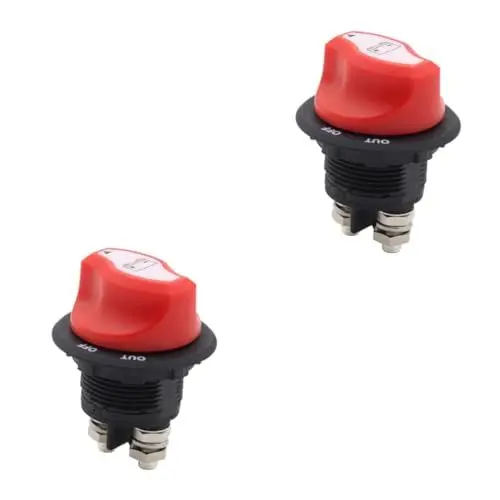 Produktbild: HANABASS Batterie Trenner Kfz 2st Batterieschalter Batterietrennschalter Autobatterie-isolator Batterieabschaltung Batterie-ausschalter Bootszubehör Batterien Autobatterie Abklemmen Batterie Trennen