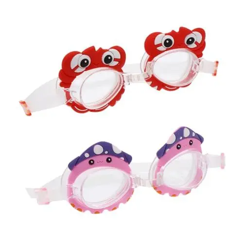 Produktbild: HANABASS 2paare Mädchen-schwimmbrillen Cartoon-design Anti-beschlag -gläser Für Jungen Und Mädchen Für Schwimmunterricht Und Spaß Im Wasser
