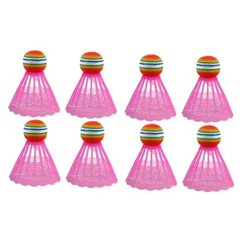 Produktbild: HANABASS 2 Sätze Badminton-federbälle Sportgeräte Sport Geräte Nachtspiel-Badminton Tennisspielzeug Geführte Badmintonbälle Federbälle Für Die Schule Federbälle Im Freien Rosa 4 Stück * 2