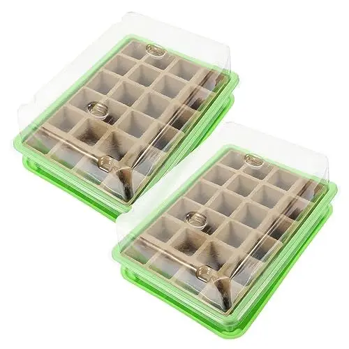 Produktbild: HANABASS 2sätze Keimschalen Deckel Starter Für Indoor-anbau Anzuchtschale Für Gemüse Und Bohnen Mit Drainagelöchern Für Keimbedingungen