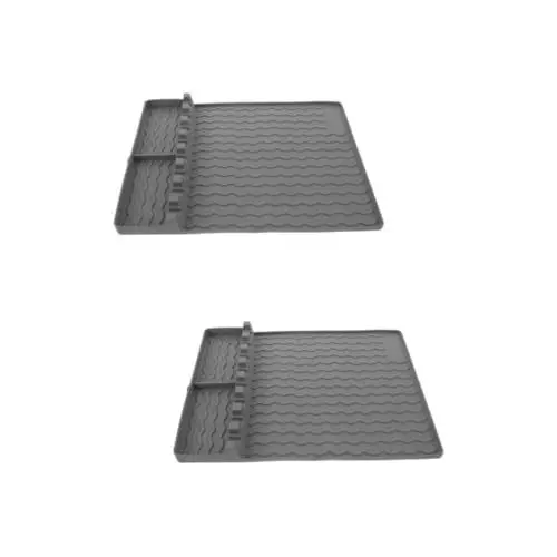 Produktbild: HANABASS 2st BBQ-seitengitterpolster Grillwerkzeuge Griddle-Grill Bratengestell Grillplatten Grill-seitenauflagematte Silikon-grillauflage Für Außengrill Grillmatte Spachtelmatte Kieselgel