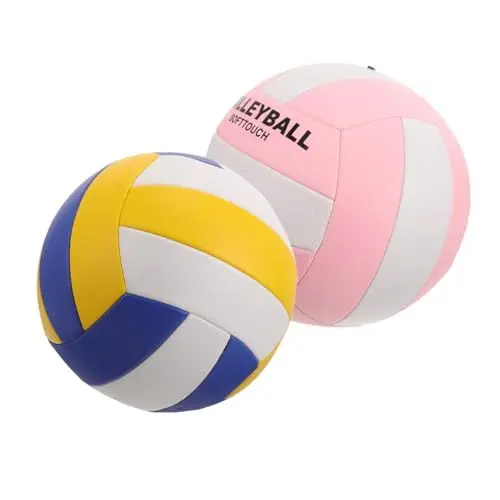 Produktbild: HANABASS Indoor-Volleyball 2 Stück Weich Trainingsstandard 5 Größe Für Die Mittelschule Sportausrüstung