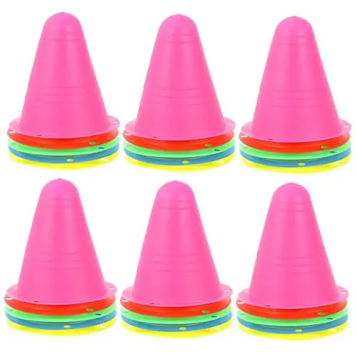 Produktbild: HANABASS 30-teiliges Sport-kegelset Für Jungen Und Mädchen Fußballtraining Rollschuhlaufen Agility-Marker Universelles Skating-trainingskegel-Set