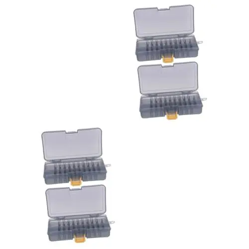 Produktbild: HANABASS 4 Stück Köderbox für Angelgeräte köderboxen köder Box Angelzubehörbox Angelgerätebox Angel zubehör Box wasserdichte Behälter Perlenorganisator Angelboxen Köder Köder Fall Abs