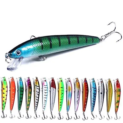 Produktbild: HANABASS 5stücke Bionische Kunstköder Mit Lebensechten Farben Für Erfolgreiches Angeln Bewegliche Togue-Platte Für Anfänger Und Erfahrene Angler