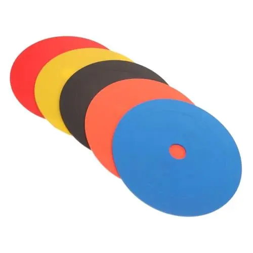 Produktbild: HANABASS 5 Stück Fußball-trainingsmarkierungen Fußball-zeichenscheiben PVC-Material und Sicher für Den Langfristigen Gebrauch Markierungsschilder für Das Sporttraining