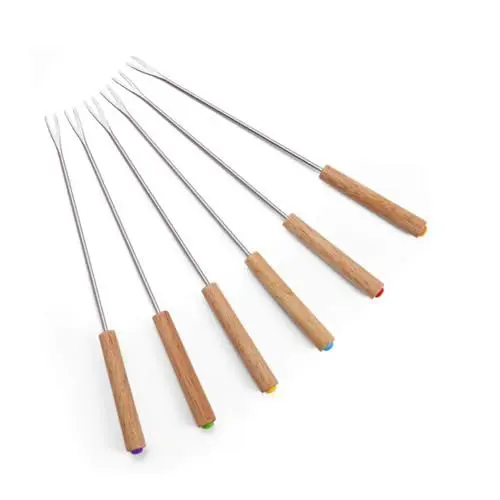 Produktbild: HANABASS 6St Grillgabeln Fruchtstäbchen Bratgabeln für Hot Dogs Campingspieße Backstäbchen Lagerfeuer-Bratstäbchen outdoor grill Grillen im Freien Bratstangen Wurstspieße Bambus
