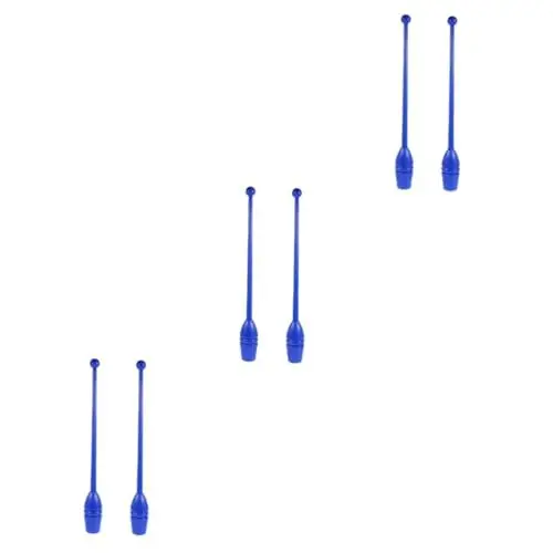 Produktbild: HANABASS 6 STK Aerobic-Sticks Kunstturnen Stab Rhythmisches Turnen Stab Gymnastikzubehör Drehstab kunststoffstab farbigen Stick durchführen Gymnastikstab aus Kunstharz Harzstab Plastik Blue