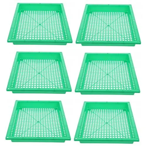 Produktbild: HANABASS 6 Stück Pflanzschalen für Anzucht Kunststoff Anzuchttrays für Gewächshaus zum von Gemüse und Pflanzen