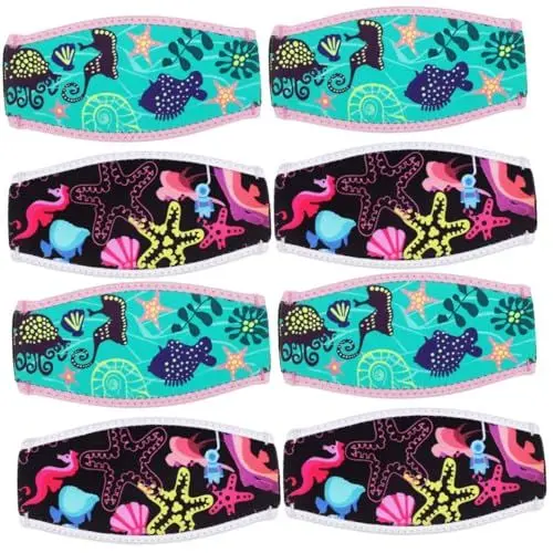 Produktbild: HANABASS 4sets Tauchmaskenbandabdeckungen Neopren Zum Tauchen Für Erwachsene Bequem Und Wiederverwendbar 2 Stück * 4