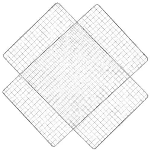 Produktbild: HANABASS 2St Grillgitter Grillrost BBQ-Grillmatte bettwäsche Holzkohlegrill Kühlregal Draht Grill Multifunktion Zubehör Gemüse Gittergewebe Blatt