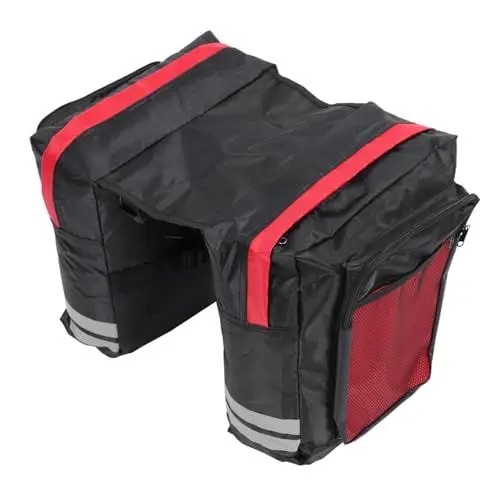 Produktbild: HANABASS Fahrrad Doppeltasche Fahrrad Doppel Tragetasche Fahrradtaschen Für Fahrräder Gepäckträger Großes Fassungsvermögen Hecktasche Fahrrad Heckregal Tasche Fahrrad Rücken