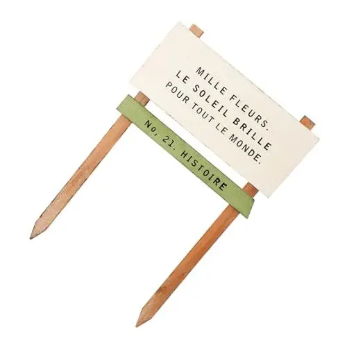 Produktbild: HANABASS Retro-Schild Für Blumenmanagement – ​​Stabiler Blumentopfeinsatz Aus Holz Für Den Garten