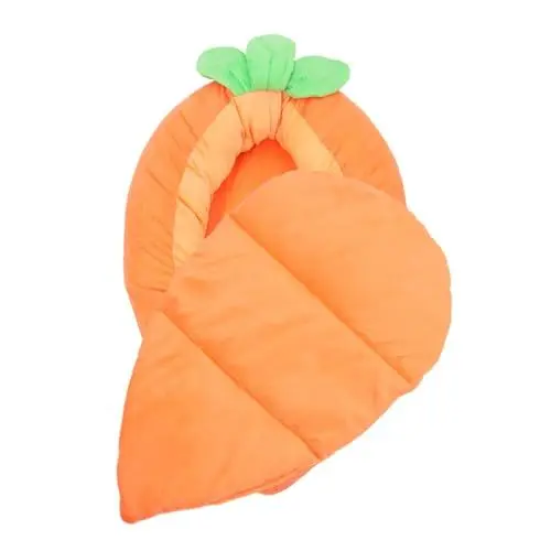 Produktbild: HANABASS Kaninchenbett Portable Bed The Rabbit Hutch kanninchenhäuser Garten Beet cat Bed Haustier Schlafbett für Kaninchen Bett in Karottenform Betten für Wohnungskatzen Katzenbetten Tuch