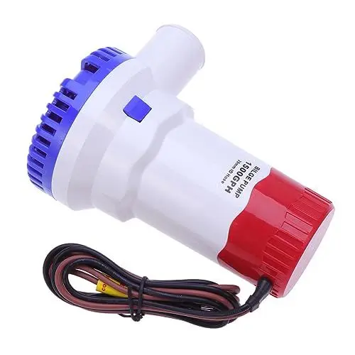 Produktbild: HANABASS Mini Bilgenpumpe tiny pump water pump tauch pumpen gardens pumpe waermepumpe tauchfähig Lenzpumpe für Boote Tauchwasserpumpe Wasserpumpe für Tauchboote DC24V Bilgenpumpe Blue