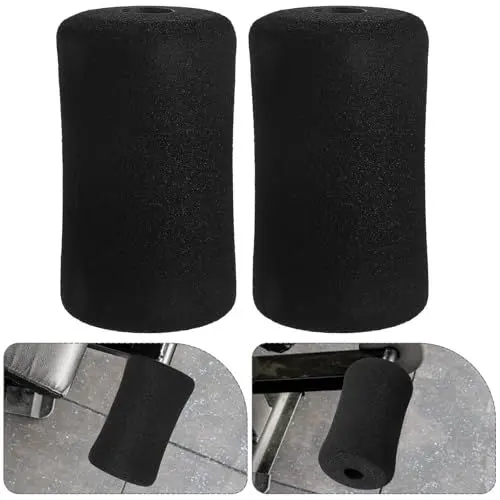 Produktbild: HANABASS 4 StüCk Fuß Schaumstoff Pads, Roller-Pufferrohr-Abdeckungen FüR Seated Leg Extension Fitness Equipment Ersatzpolster FüR Beinstrecker-Hantelbank TrainingsgeräTe