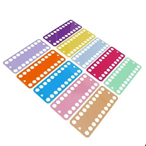 Produktbild: Handarbeitszubehör, 20 Stück Kreuzstich-Fäden-Organizer, 20 Löcher, Fäden-Organizer, Wickler, 19,9 X 7,9 Cm, Stickgarn-Organizer, Farbiges Kunststoffbrett, Stickzubehör