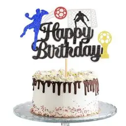 Produktbild: lafomukea Handball Cake Topper Kuchendekoration, Handball Tortenaufsatz Happy Birthday, Handball Spieler Kuchen Dekorationen für Sport Thema Männer Frauen Geburtstagsparty Zubehör