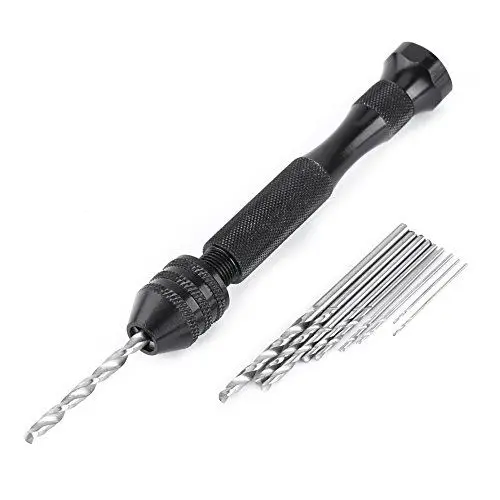 Produktbild: Handbohrer Set, Mini Bohrmaschine Pin Vise Tamiya Handbohrmaschine Mini Pin Vise Handbohrmaschine Spiralbohrer Set Hochgeschwindigkeitsstahl Mikrobohrer