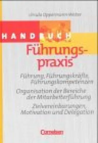 Produktbild: Handbücher Unternehmenspraxis - bisherige Fachbuchausgabe: Führungspraxis