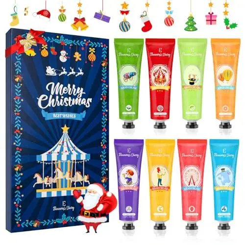 Produktbild: Handcreme Weihnachtsgeschenke Set, Mini Handcreme, Geschenkset für Frauen Eleanore's Diary 8 PCS Fragrance Hand Creme Set, Weihnachtsgeschenke Unisex, Adventskalender 2025