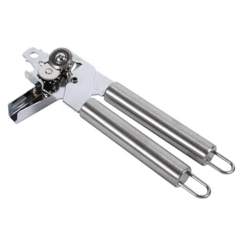 Produktbild: Handdosenöffner, multifunktionaler, kraftsparender handgehaltener manueller Dosenöffner mit großem Knopf, ideal für Zuhause, Küche, Camping und Outdoor-Einsatz