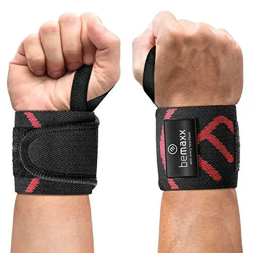 Produktbild: Handgelenk Bandagen Fitness Krafttraining - 2x Wrist Wraps Handgelenkbandagen, Handgelenkstütze für schwere Gewichte Bodybuilding Hanteln | Handgelenkschoner Zughilfe Frauen Männer Kraftsport Sport