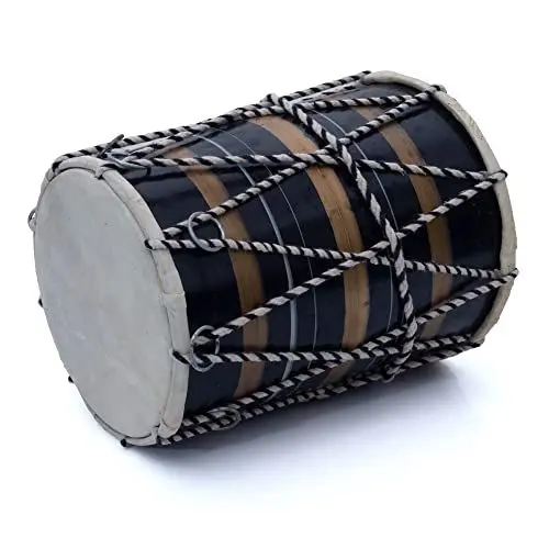 Produktbild: Handgemachtes Holz & Leder Klassischer indischer Volk Tabla Trommel Set Hand Percussion Drums World Musical Instruments Punjabi Dholak Dholki 20 x 15 CMS Fun Birthday Housewarming Geschenkideen
