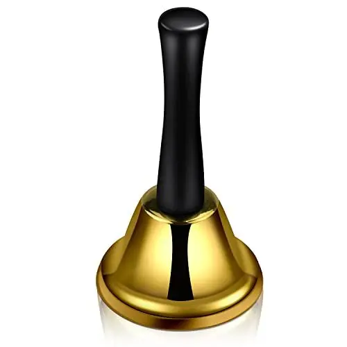 Produktbild: Handglocke Klassische Hand Glocke Tischglocke Service Bell Handklingel Rezeptionsglocke für Schule, Abendessen am Empfang, Hotelservice, Meditationsgebet