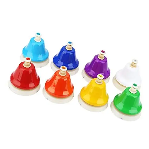Produktbild: Handglockenspielzeug Für Kinder, 8 Töne in C-Dur: C, D, E, F, G, A, B, C, 8-Noten-Musikspielzeug, Musikhandglocken Für Kinder