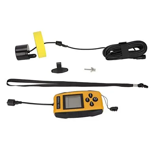 Produktbild: Natudeco 0,6-2 m Fischfinder, tragbarer Sonar-Tiefendetektor, LCD-Display, Angelalarmgeber für Offshore-Kajakfahren, Eissee-Flussfischen
