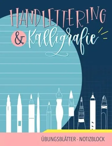 Produktbild: Handlettering & Kalligrafie: Übungsblätter - Notizblock