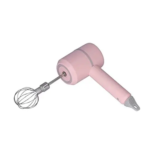 Produktbild: Handmixer Elektrische, Kabellose Handrührer Hochleistungsmixer Küchenmixer Handrührgerät mit 3 Geschwindigkeitsstufen Tragbarer Mixer Handrührer, USB Wiederaufladbar(Rosa)