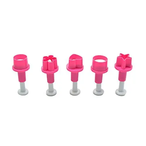Produktbild: Handpresse Keksstempel, Plätzchenausstecher, dekorativer, rund, Pflaumenblüte, Pentangel, Herzform, Backhandwerk