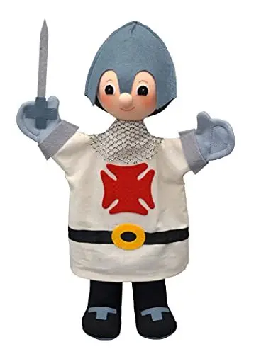 Produktbild: Handpuppe Märchenfigur Ritter 32 cm, Ideal für Puppentheatre und Rollenspiele, für Kinder Baby Jungen Mädchen