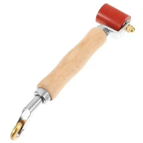 Produktbild: Angoily Dichtungsroller Handroller Laminatwalze Vinylrolle Vinyl-walzenwerkzeug Leimwalze Holzbearbeitung Tapetenrolle Rolle Zum Pvc-schweißen Stempelwalze Teppichrolle Wandtexturwalze Rot Hölzern