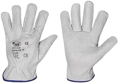 Produktbild: HandschuhMan. 12 Paar Arbeitshandschuhe aus weichem Rindleder Fahrerhandschuhe von StrongHand Gr. 8-12 (10/XL)