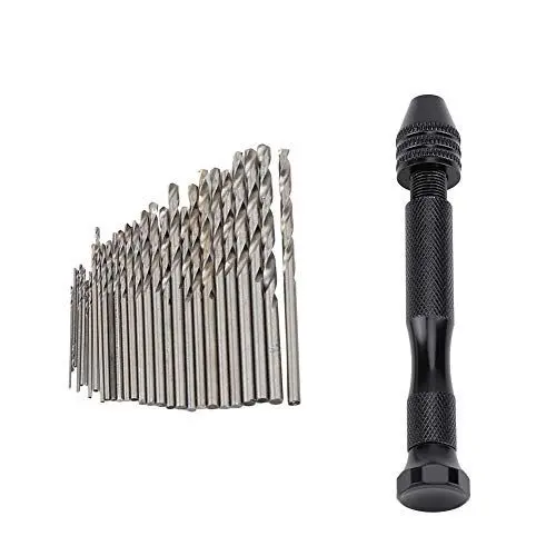 Produktbild: Handspiralbohrer-Set, Aluminiumlegierung und Stahl, Handbohrer, Bohrer-Set, manuelles Dreh-Holz-Kunststoff-Bohrwerkzeug für Heimwerkerarbeiten (Kombination 3: Einzelner schwarzer handgedrehter Bohrer)