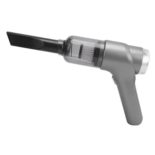Produktbild: Handstaubsauger für das Auto, Autostaubsauger, 9000 Pa, Starke Saugleistung, Effiziente Filtration, Handgeführter Akku-Staubsauger für den Innenbereich (Helles Silber)