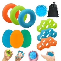 Produktbild: Handtrainer Fingertrainer, Afenau 10 Stück Finger Trainer, 4 Stärken Grip Trainer, Finger Training, Grip Strength Trainer für Klettern, Gitarre, Klavier, Arthrose Erhöhung der Fingerstärke